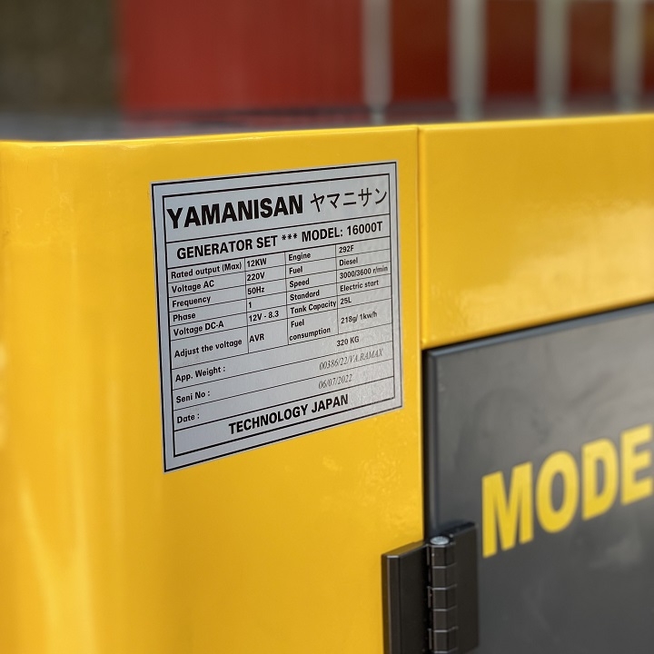 Máy phát điện chạy dầu YAMANISAN 12KW YM16000T