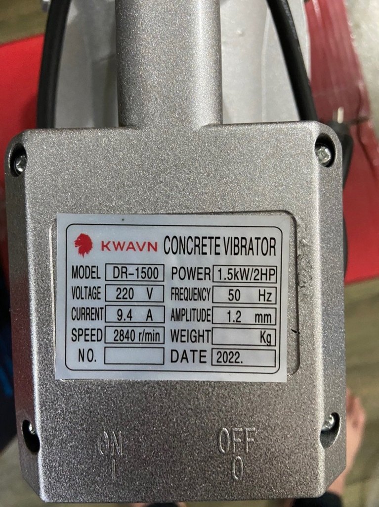 Máy Đầm Dùi Điện Kwavn 1.5Kw DR-1500 Dây Đồng