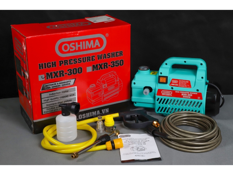 Máy Rửa Xe Mini Gia Đình Oshima 2500W MXR300
