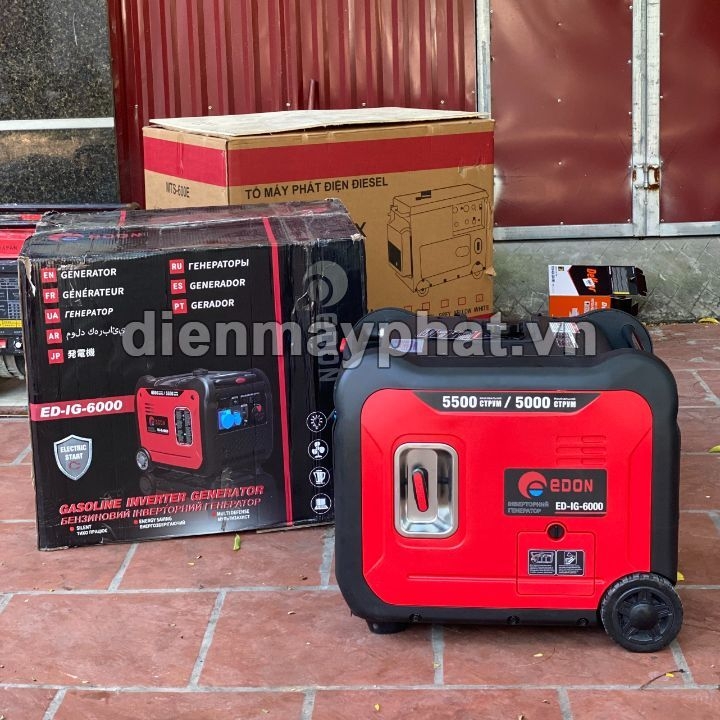 Máy phát điện chạy xăng EDON 5KW ED-IG-6000 siêu cách âm