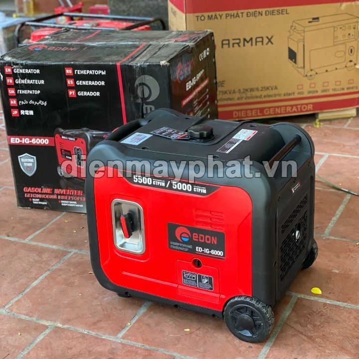 Máy phát điện chạy xăng EDON 5KW ED-IG-6000 siêu cách âm
