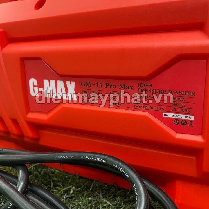 Máy Rửa Xe Gmax 2500W GM-14 Pro