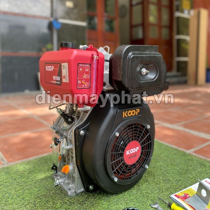 Máy nổ chạy dầu KOOP 14HP KD1100F có đề