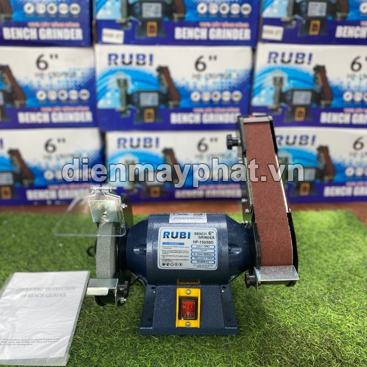 Máy Mài Hai Đá Rubi 1/3HP HP-150/50D Có Nhám