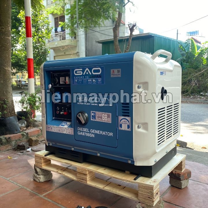 Máy Phát Điện Chạy Dầu 7Kw GAO GA9700SN Siêu Cách Âm