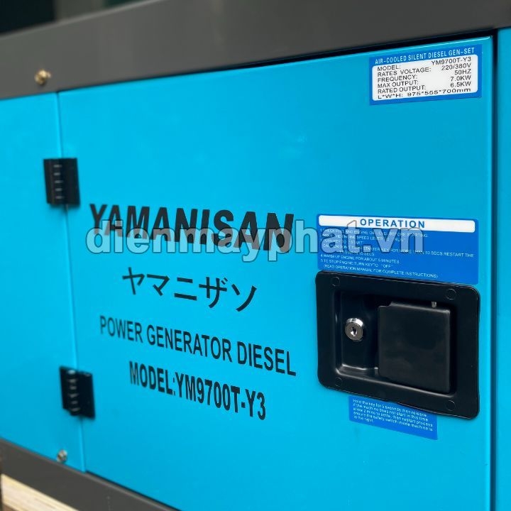 Máy Phát Điện Chạy Dầu Yamanisan 7Kw YM9700T/Y 3 Pha