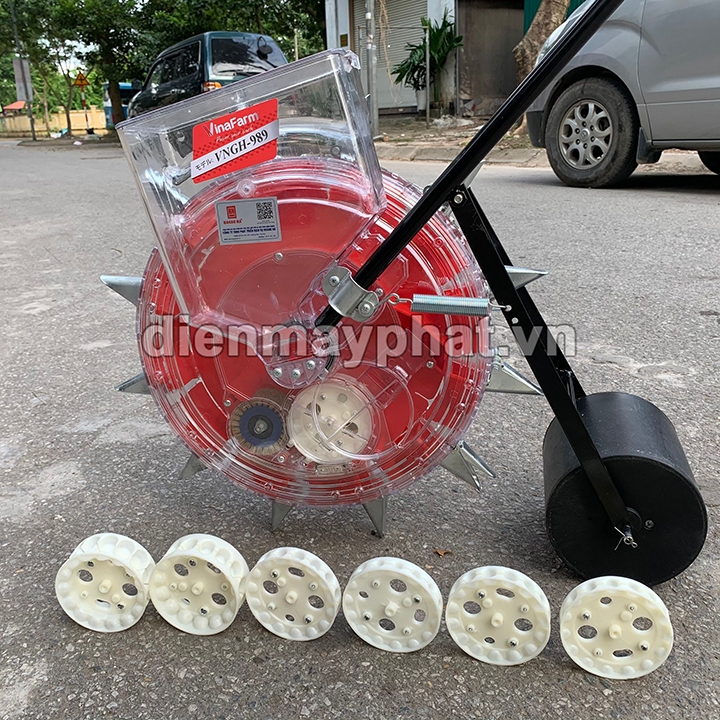 Máy gieo ngô, trồng lạc, gieo thóc lúa nương 12 mỏ Vinafarm VNGH-989