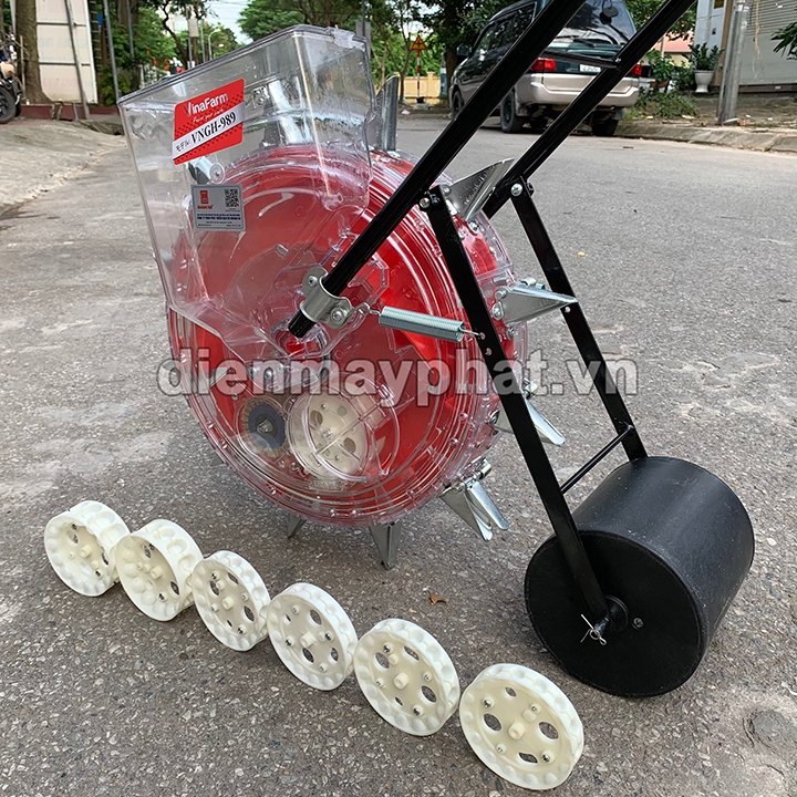 Máy gieo ngô, trồng lạc, gieo thóc lúa nương 12 mỏ Vinafarm VNGH-989