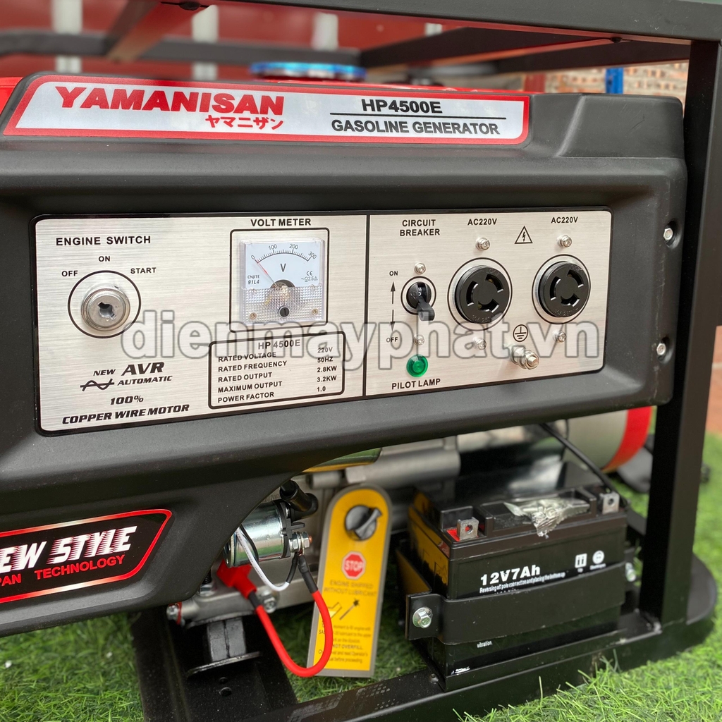 Máy phát điện chạy xăng YAMANISAN 3KW HP4500E