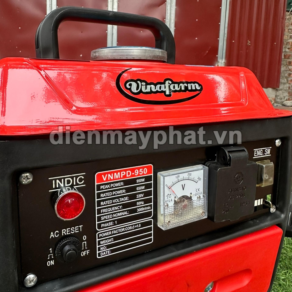 Máy phát điện mini chạy xăng 2 thì VINAFARM 1KW VNMPD 950