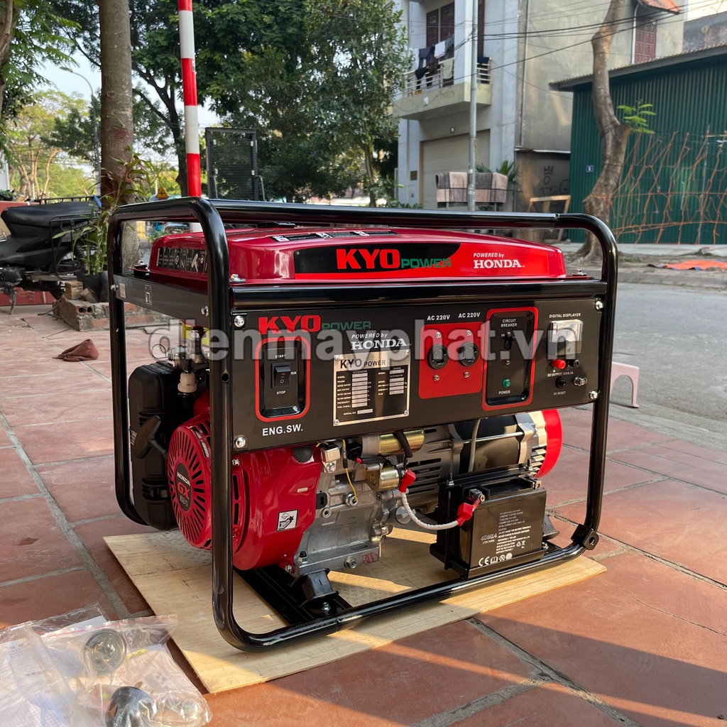 Máy Phát Điện Chạy Xăng Honda Kyo Power 5Kw THG6500EXS Đề