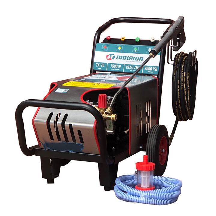 Máy rửa xe cao áp NAKAWA 7.5KW 3500 PSI 3 pha TX-75 (piston sứ)