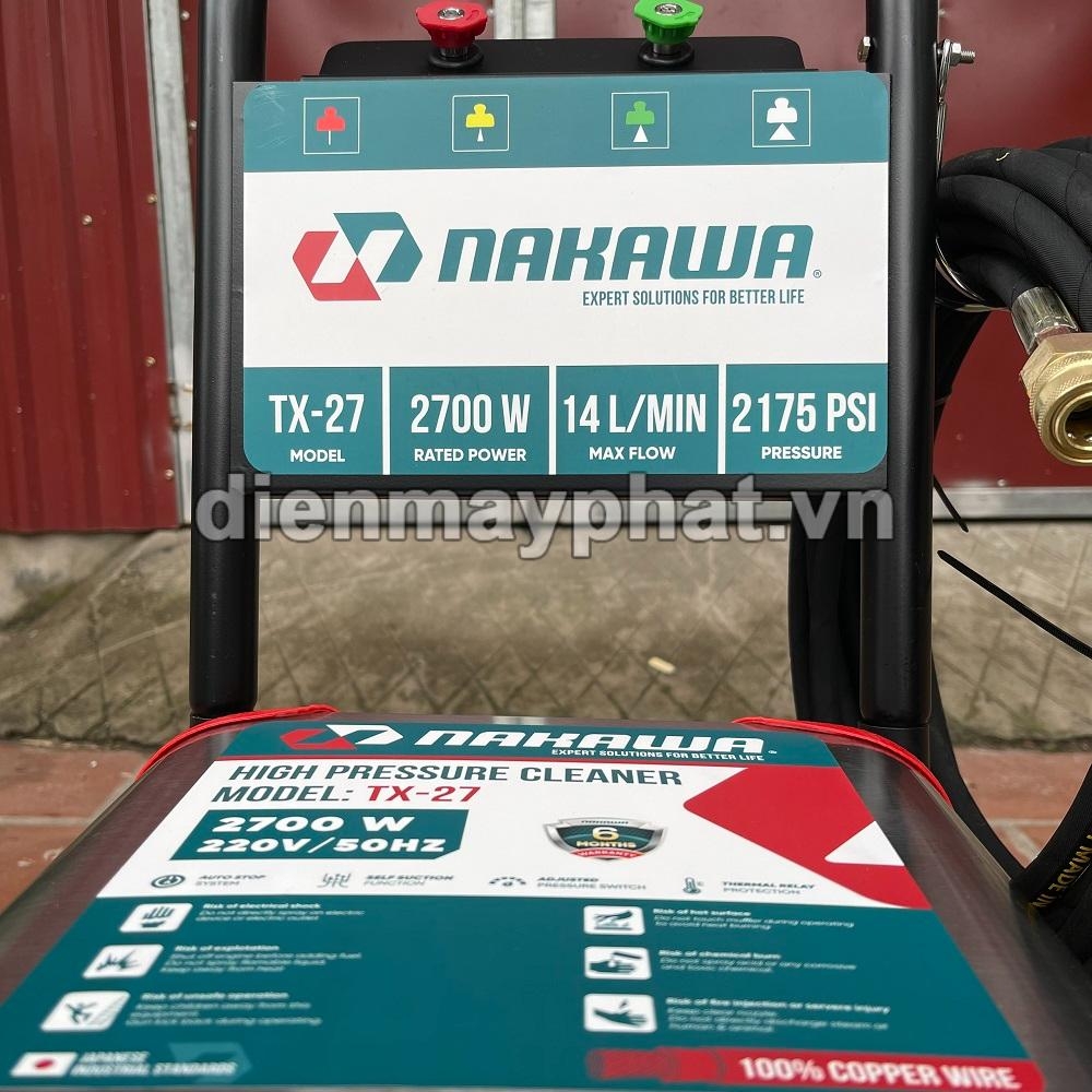 Máy phun áp lực cao công nghiệp 2.7KW Nakawa TX-27