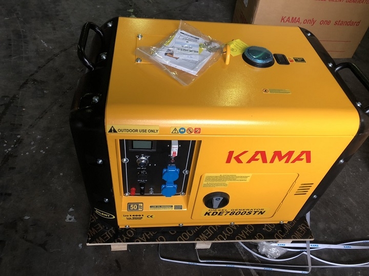 Máy phát điện chạy dầu 6KW KAMA KDE7800STN siêu cách âm