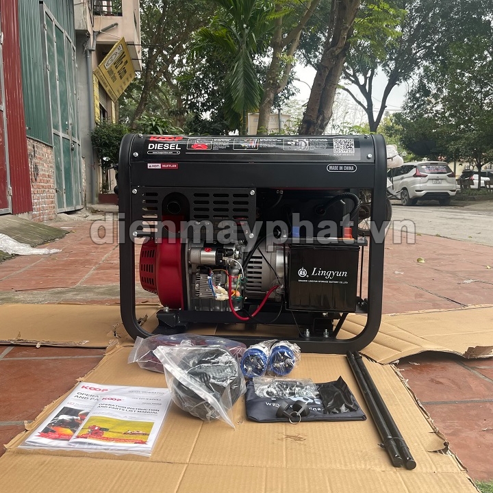 Máy phát điện chạy dầu KOOP 7KW KDF9500XE đề
