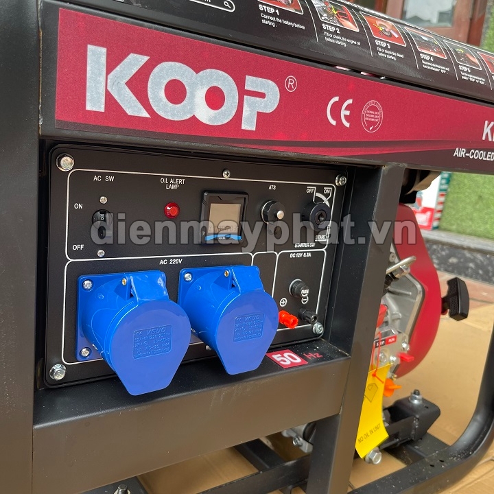 Máy phát điện chạy dầu KOOP 7KW KDF9500XE đề