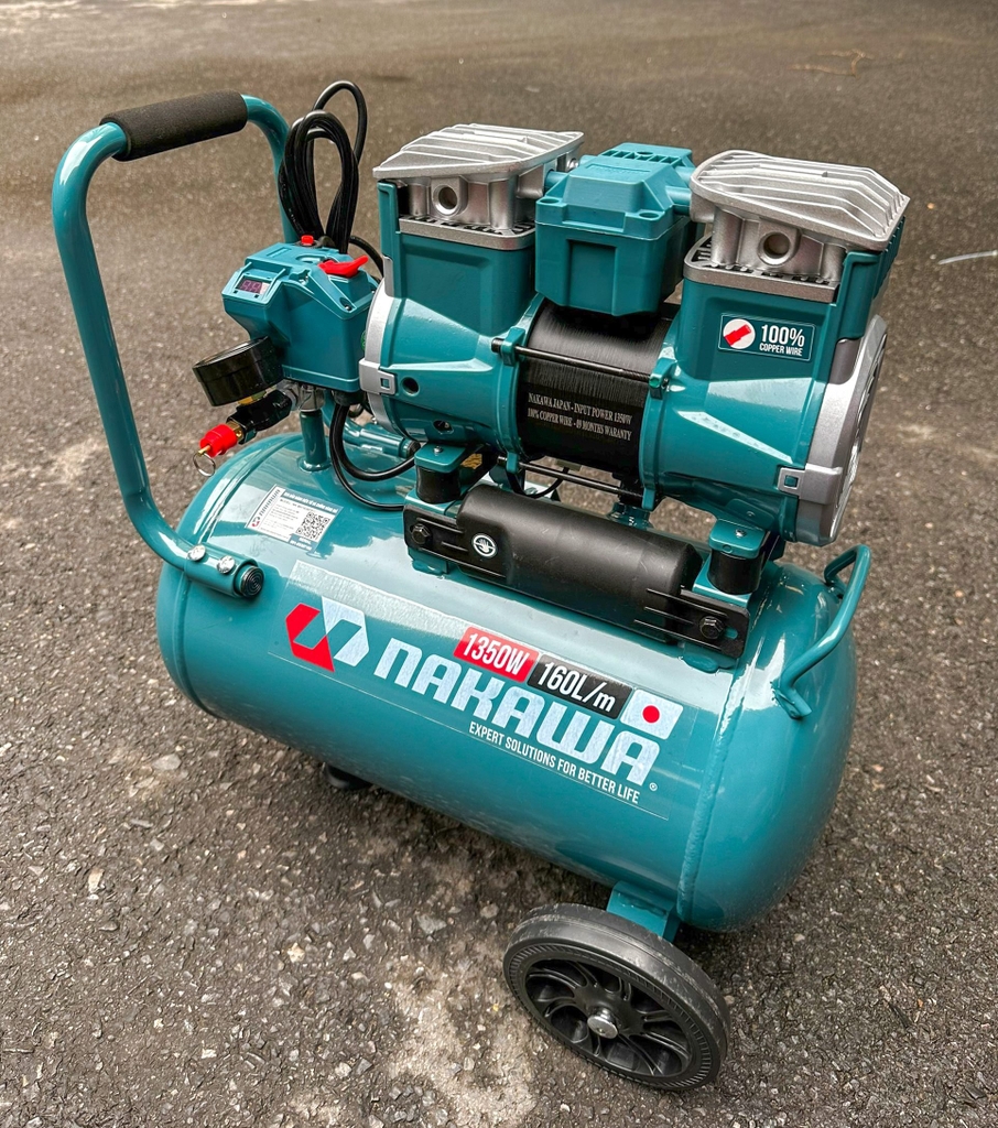 Máy nén khí không dầu NAKAWA 1350W NKBH1826PRO 26L