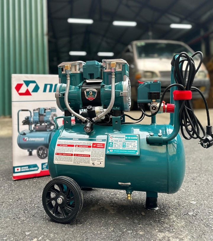 Máy nén khí không dầu NAKAWA 1350W NKBH1826PRO 26L
