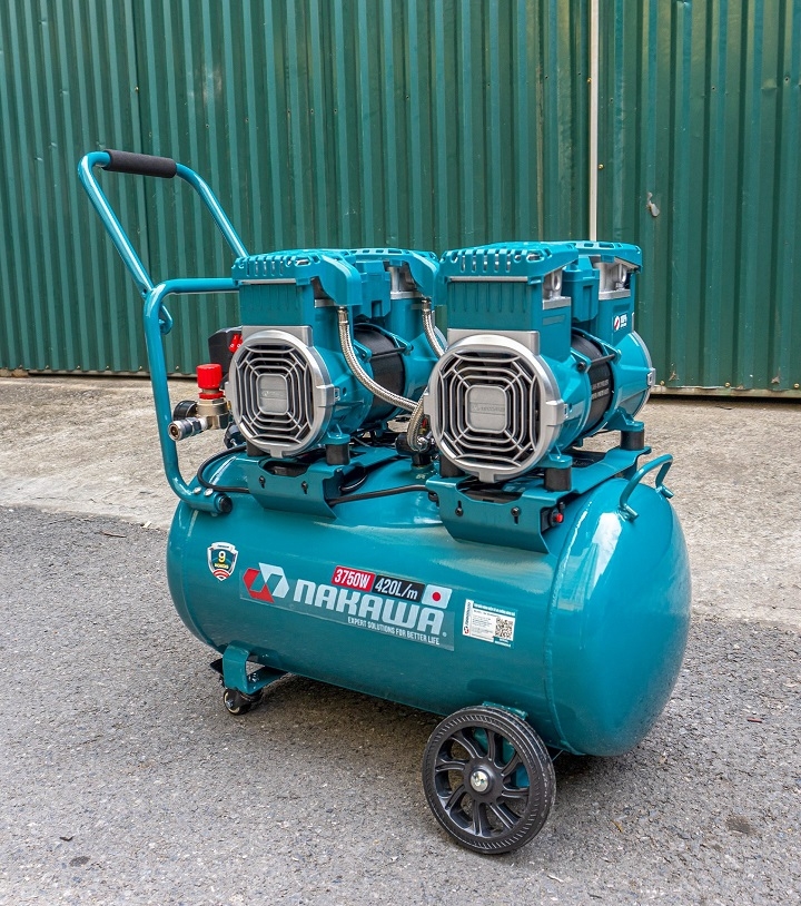 Máy nén khí không dầu NAKAWA 3750W NKBH5050PRO 50L
