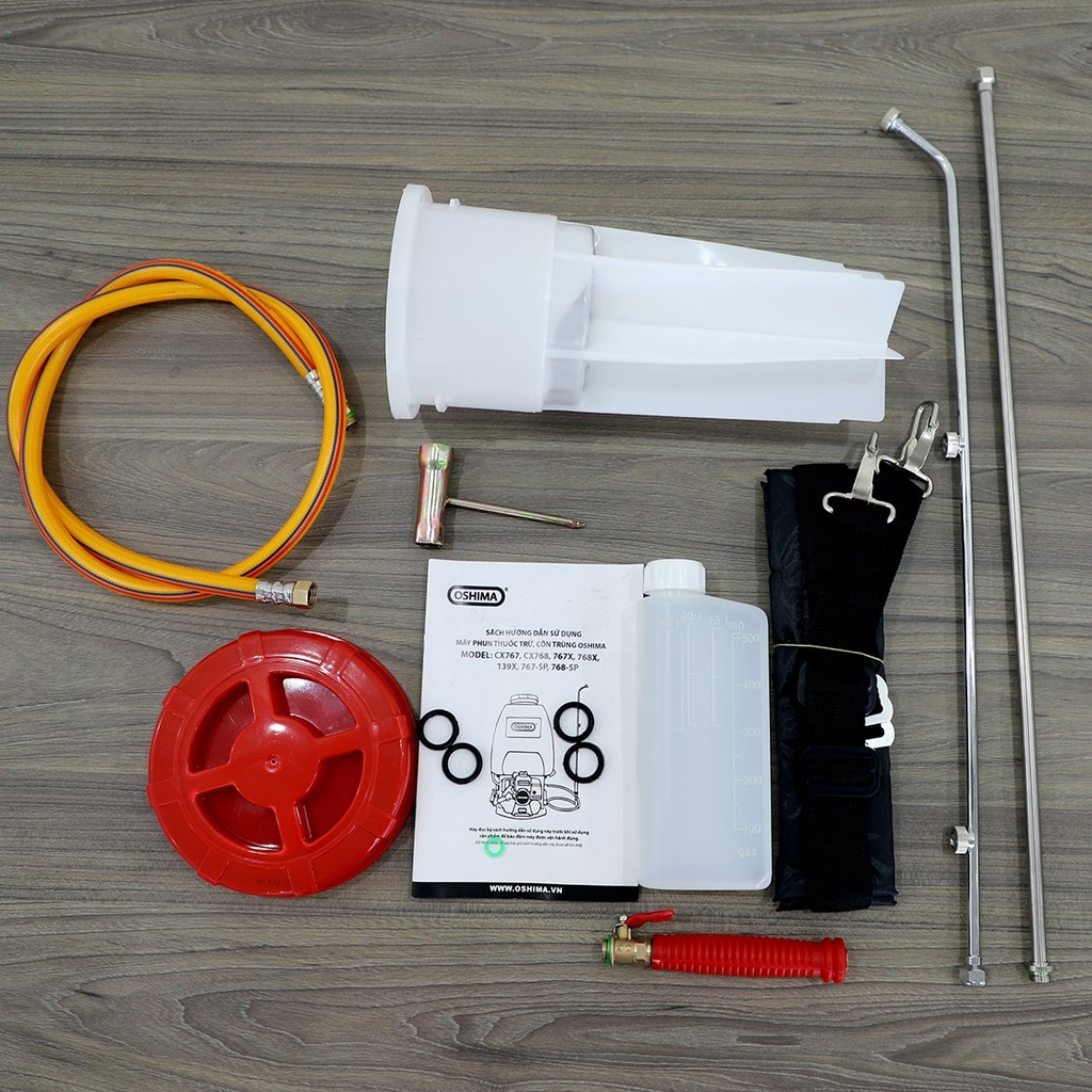 Máy phun thuốc Oshima 25L 768D đỏ 2 thì