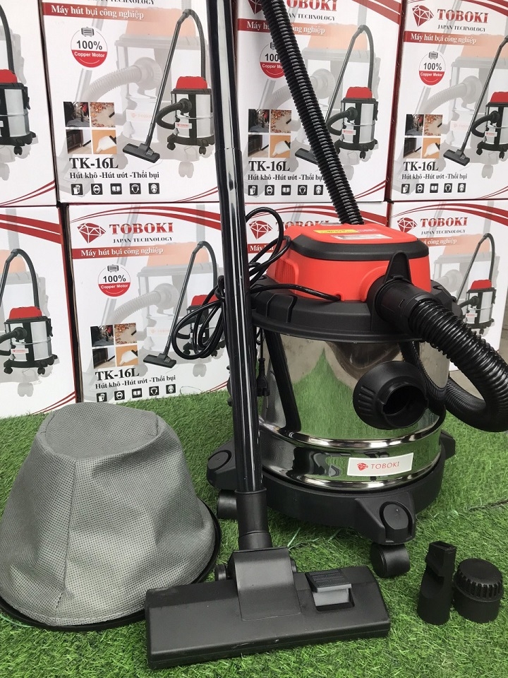 Máy hút bụi TOBOKI 1550W 16 Lít TK-16L khô ướt, thổi bụi