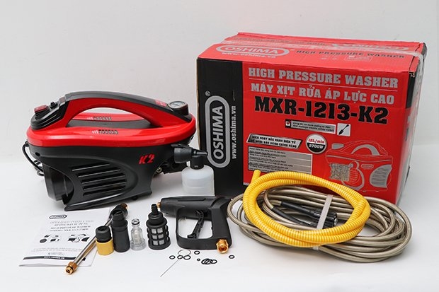 Máy Rửa Xe Mini Gia Đình Oshima 2700W MRX-1213-K2