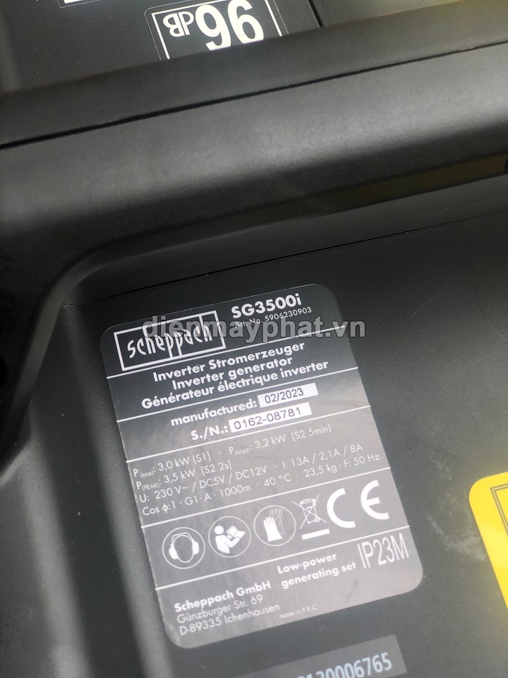 Máy phát điện chạy xăng inverter 3KW SCHEPPACH SG3500i