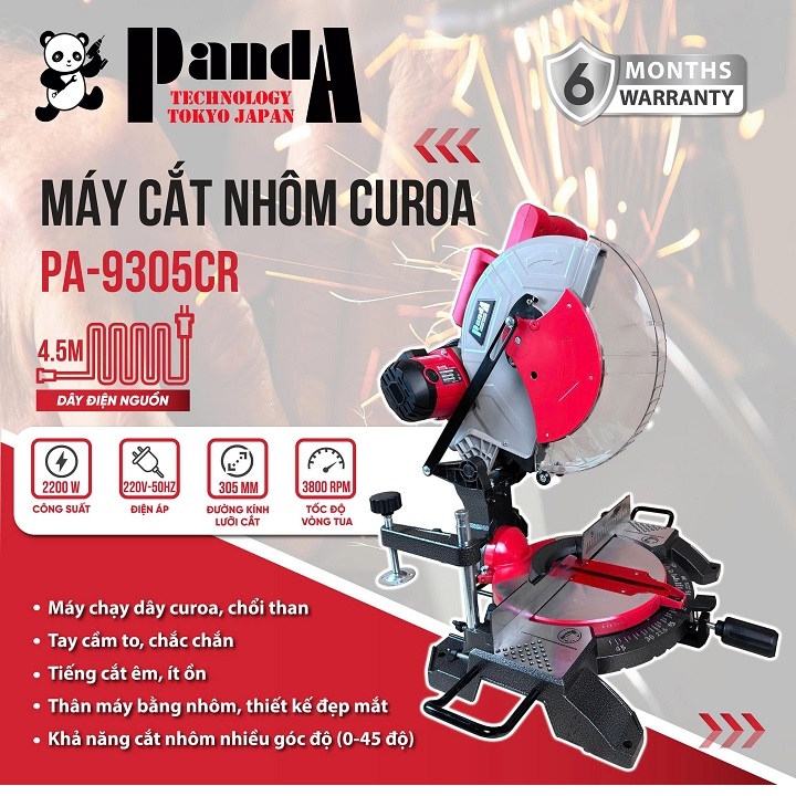 Máy Cắt Nhôm Dây Curoa Panda 2200W PA-9305CR
