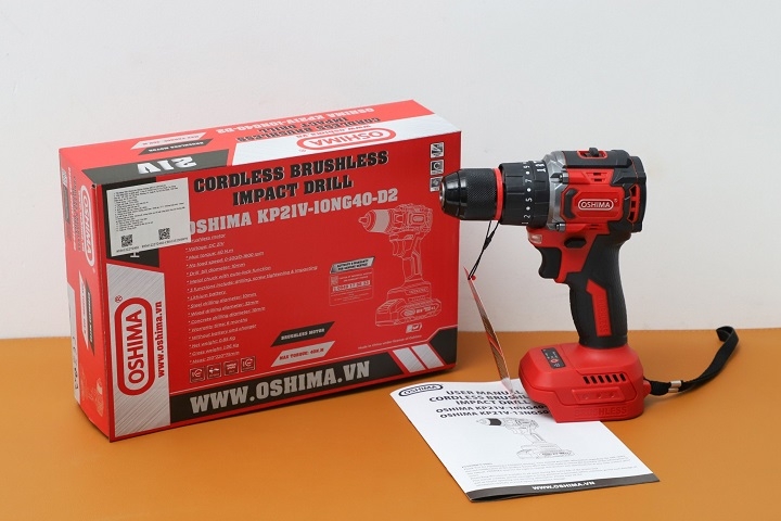 Máy Khoan Pin Oshima KP21V-10NG40-D2 (Đã Bao Gồm Sạc, Pin)