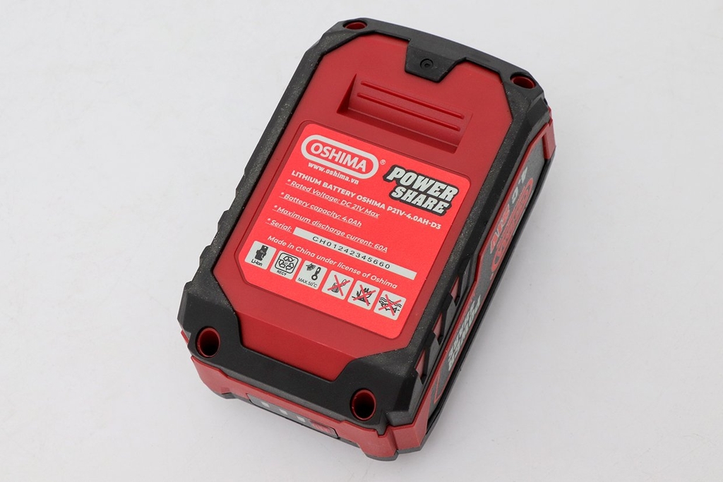 Pin lithium Oshima P21V-4.0 Ah-D3