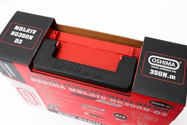 Máy Mở Bu Lông Oshima Pin Lithium MBL21V-NG350N-D3 (Đã Bao Gồm Pin, Sạc)