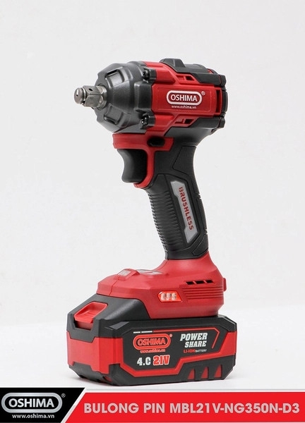 Máy Mở Bu Lông Oshima Pin Lithium MBL21V-NG350N-D3
