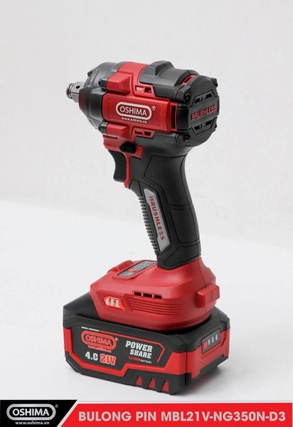 Máy Mở Bu Lông Oshima Pin Lithium MBL21V-NG350N-D3