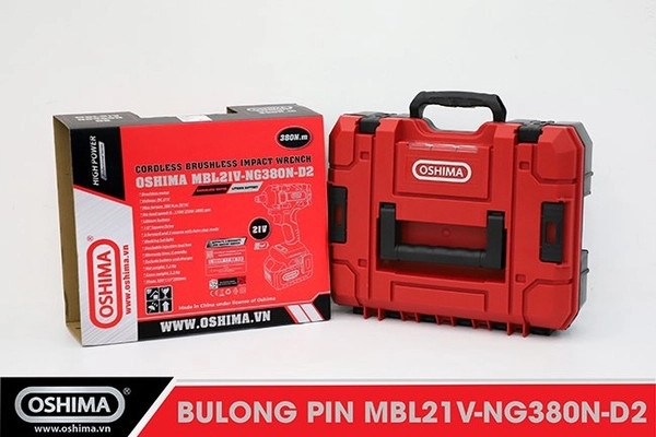 Máy Mở Bu Lông Oshima Pin Lithium MBL21V-NG380N-D5