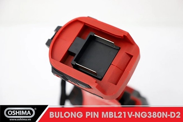 Máy Mở Bu Lông Oshima Pin Lithium MBL21V-NG380N-D2  (Đã Bao Gồm Pin, Sạc)