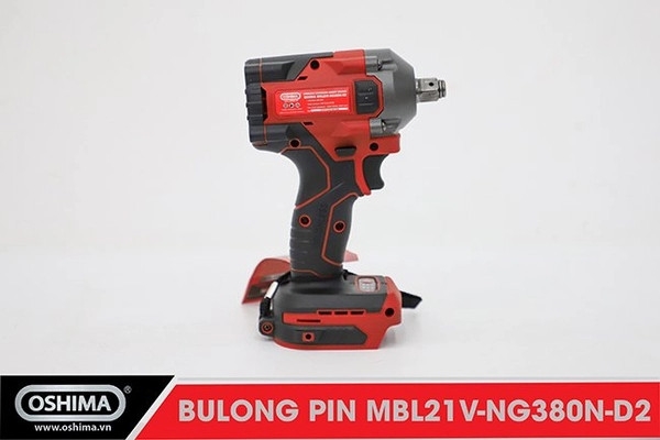Máy Mở Bu Lông Oshima Pin Lithium MBL21V-NG380N-D2  (Đã Bao Gồm Pin, Sạc)