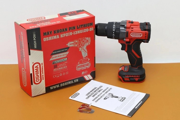 Máy khoan Oshima Pin Lithium KP21V-13NG120-D1 (Đã Bao Gồm Sạc, Pin)
