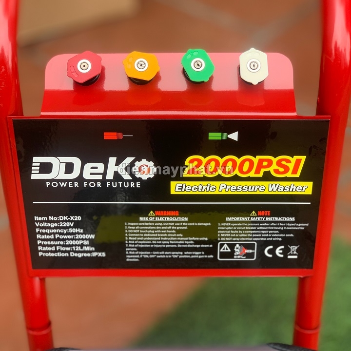 Máy phun xịt rửa xe cao áp DDEKO 2KW DK-X20