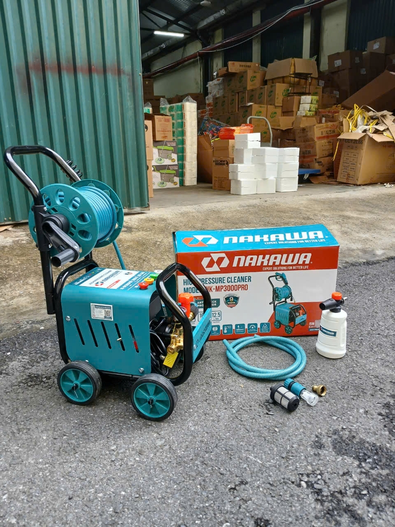 Máy rửa xe mini gia đình NAKAWA 3000W NK-MP3000Pro rulo cuốn