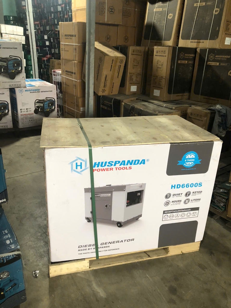 Máy phát điện chạy dầu HUSPANDA 5KW HD6600S siêu chống ồn