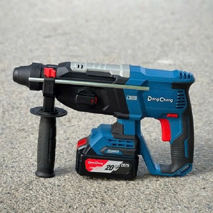 Máy khoan bê tông dùng pin 20V DongCheng DCZC02-26 - Bộ 2 pin 4a sạc thùng nhựa