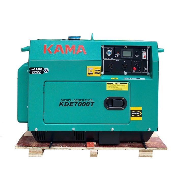 Máy phát điện chạy dầu diesel KAMA 5KW KDE7000T chống ồn