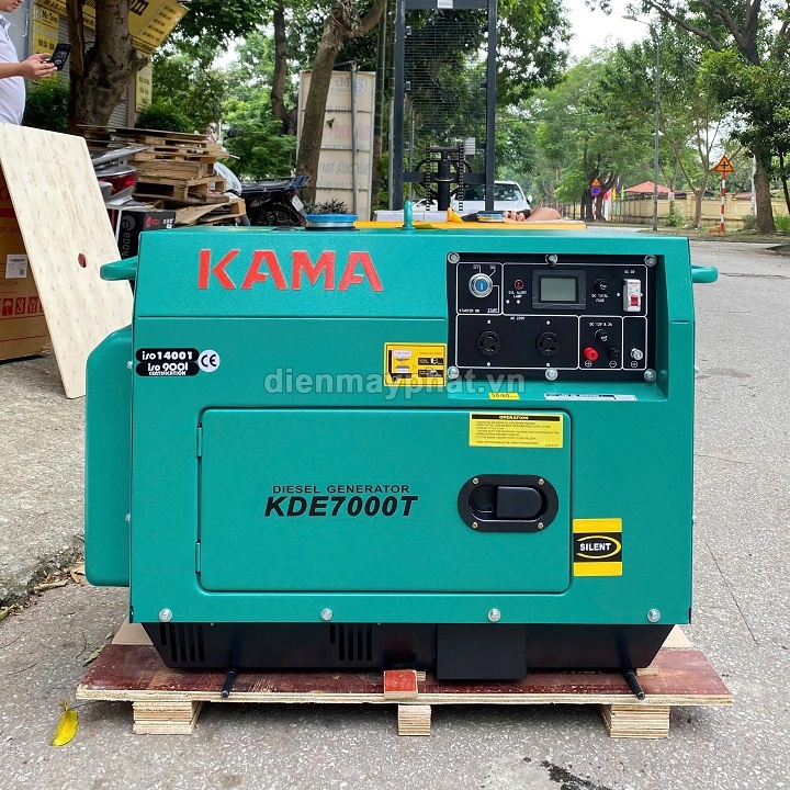 Máy phát điện chạy dầu diesel KAMA 5KW KDE7000T chống ồn