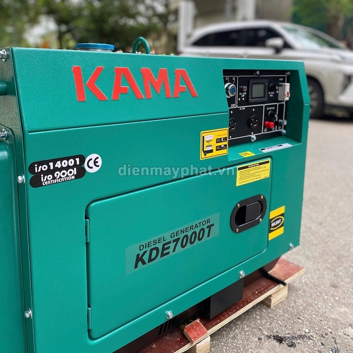 Máy phát điện chạy dầu diesel KAMA 5KW KDE7000T chống ồn