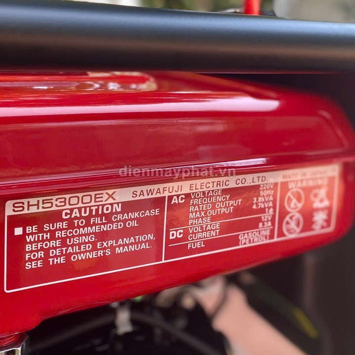 Máy phát điện chạy xăng ELEMAX 4.7KVA SH5300EX