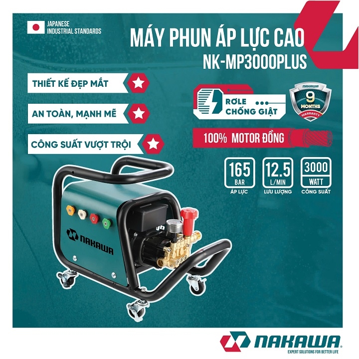 Máy phun áp lực NAKAWA 3000W NK-MP3000PLUS