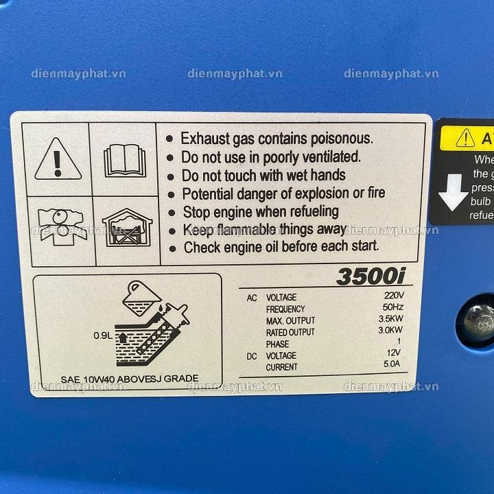 Máy phát điện chạy xăng HAKUDA 3KW HKD3500i Inverter