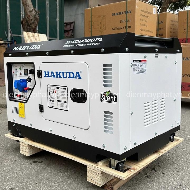 Máy phát điện chạy dầu 8KW HAKUDA HKD8000P1 siêu cách âm
