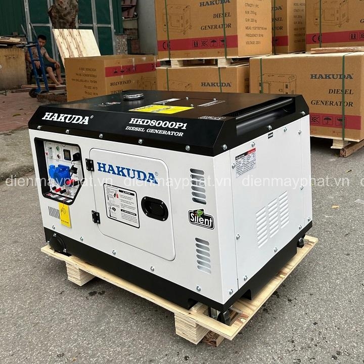 Máy phát điện chạy dầu gia đình 8Kw HAKUDA HKD8000P1