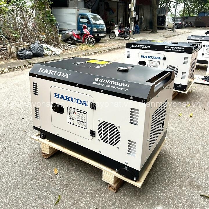 Máy phát điện chạy dầu 8KW HAKUDA HKD8000P1 siêu cách âm